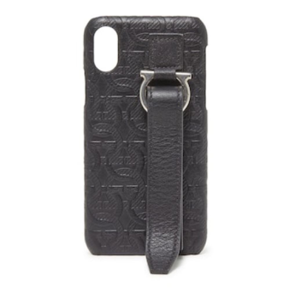 🆕 Salvatore Ferragamo Adjustable Hand Strap Logo IPhone Phone Case